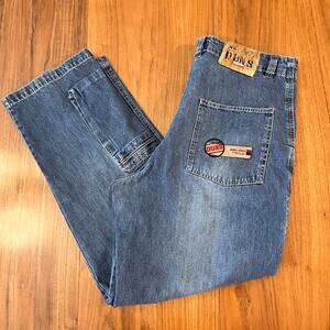 Willie Esco Duns Jeans 40 x 33 Fur Cargo Utility Baggy Loose 90s Y2K Street